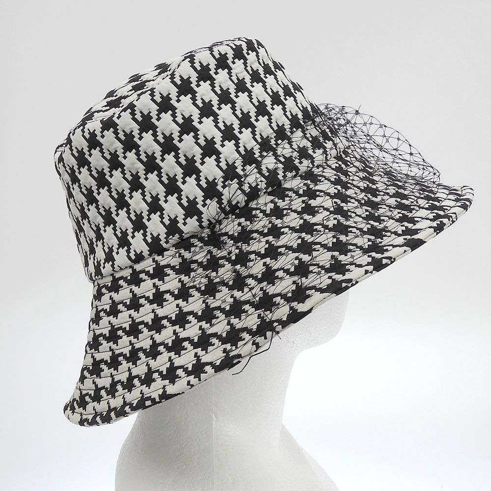 Dior Houndstooth Tulle Hat 59 Almost — view 3