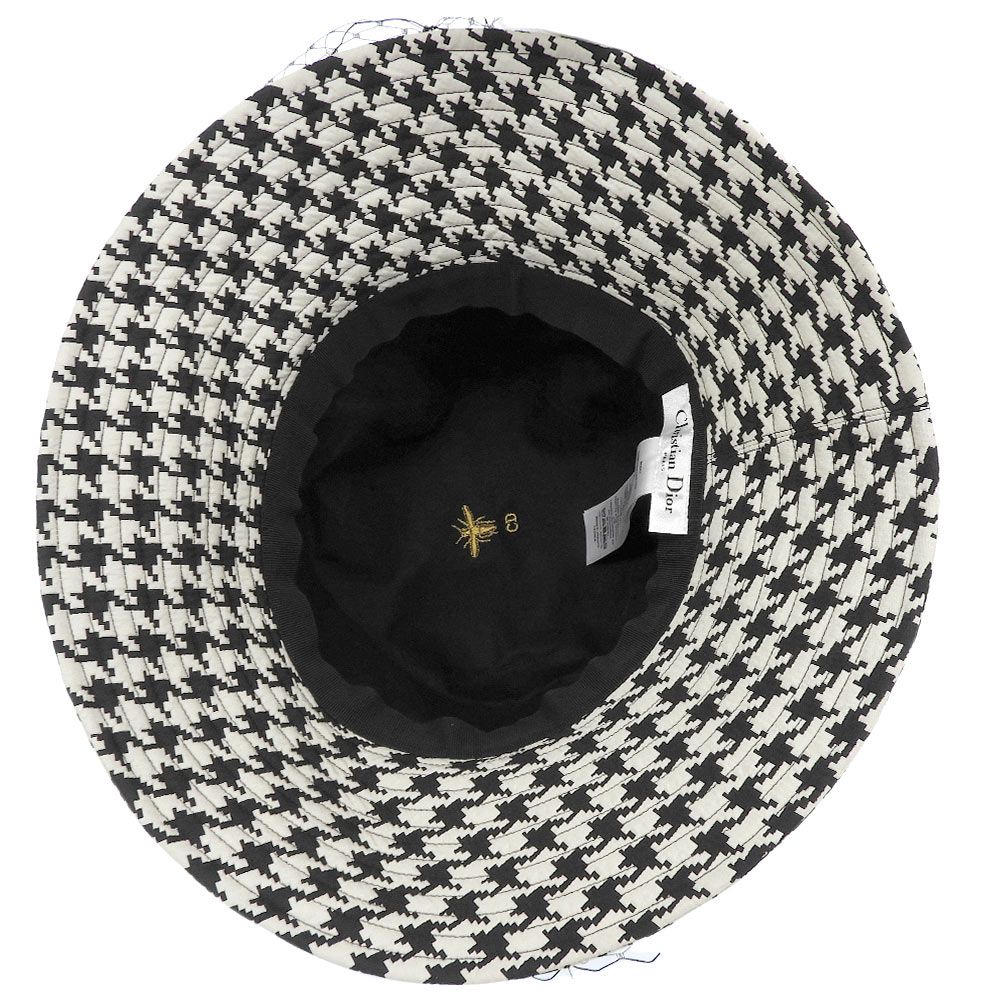 Dior Houndstooth Tulle Hat 59 Almost — view 7