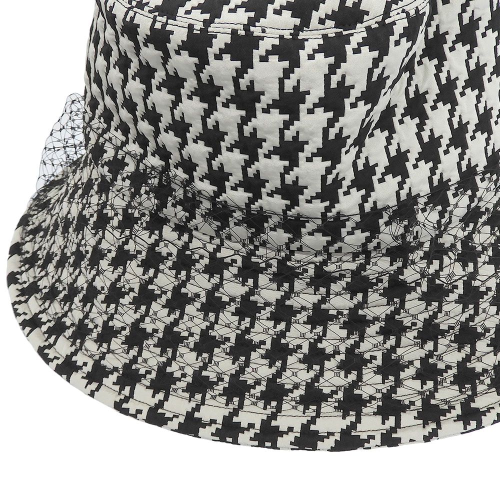 Dior Houndstooth Tulle Hat 59 Almost — view 5