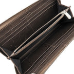 Dior Cannage Zip Around Wallet Patent Leather Logo Charm Metallic