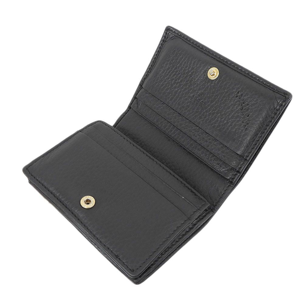 Gucci Petit Marmont Bifold Leather Wallet Compact Black
