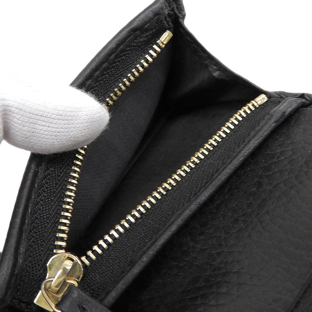 Gucci Petit Marmont Bifold Leather Wallet Compact Black