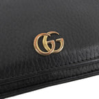 Gucci Petit Marmont Bifold Leather Wallet Compact Black