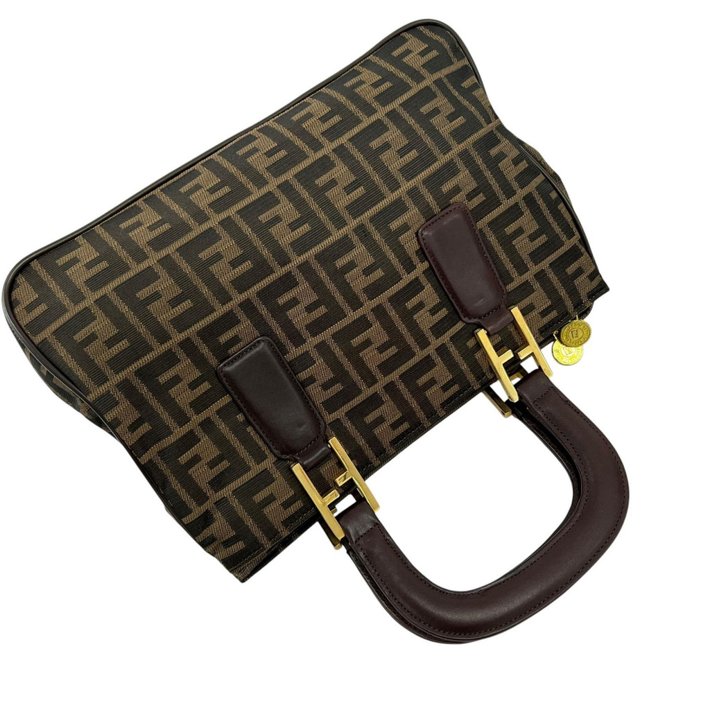Fendi Handbag Brown Zucca Pattern