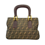 Fendi Handbag Brown Zucca Pattern