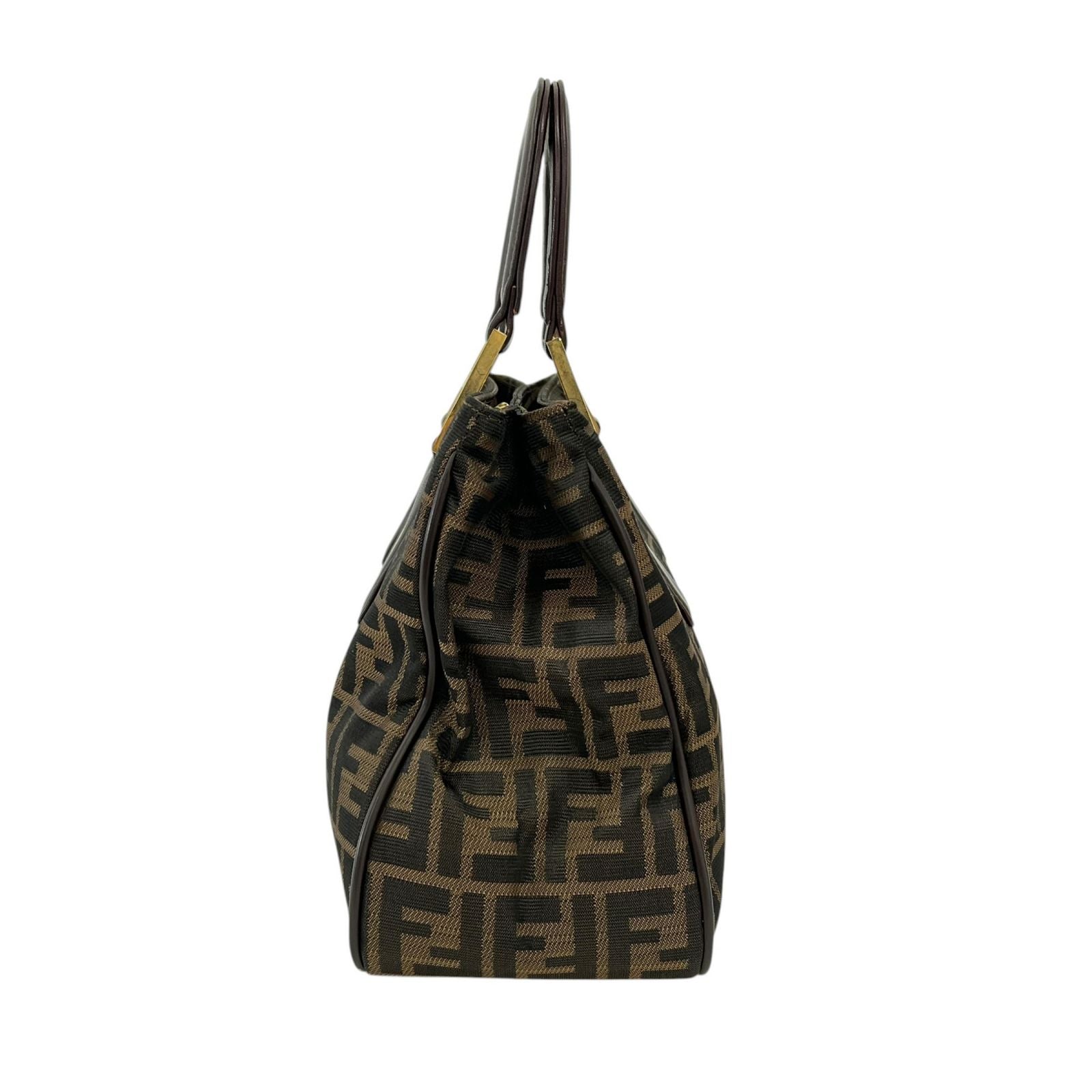 Fendi Handbag Brown Zucca Pattern