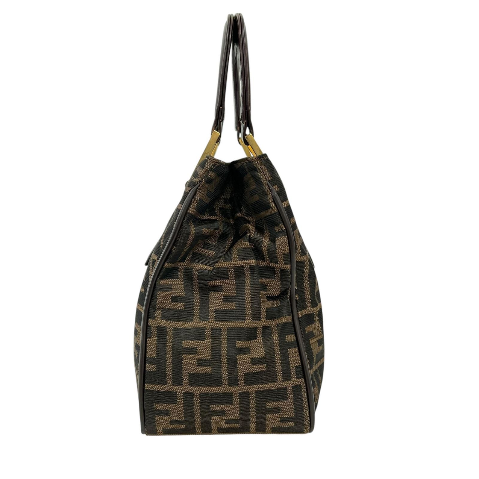 Fendi Handbag Brown Zucca Pattern