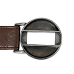 Chanel Belt Logo Circle Buckle Brown Front