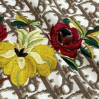 Dior Sleeveless Top Tank Top Trotter Flower Embroidery 40 Sizes White Brown — view 5