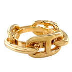 Hermes Scarf Ring Chaine D'ancre Gold Plated Legato