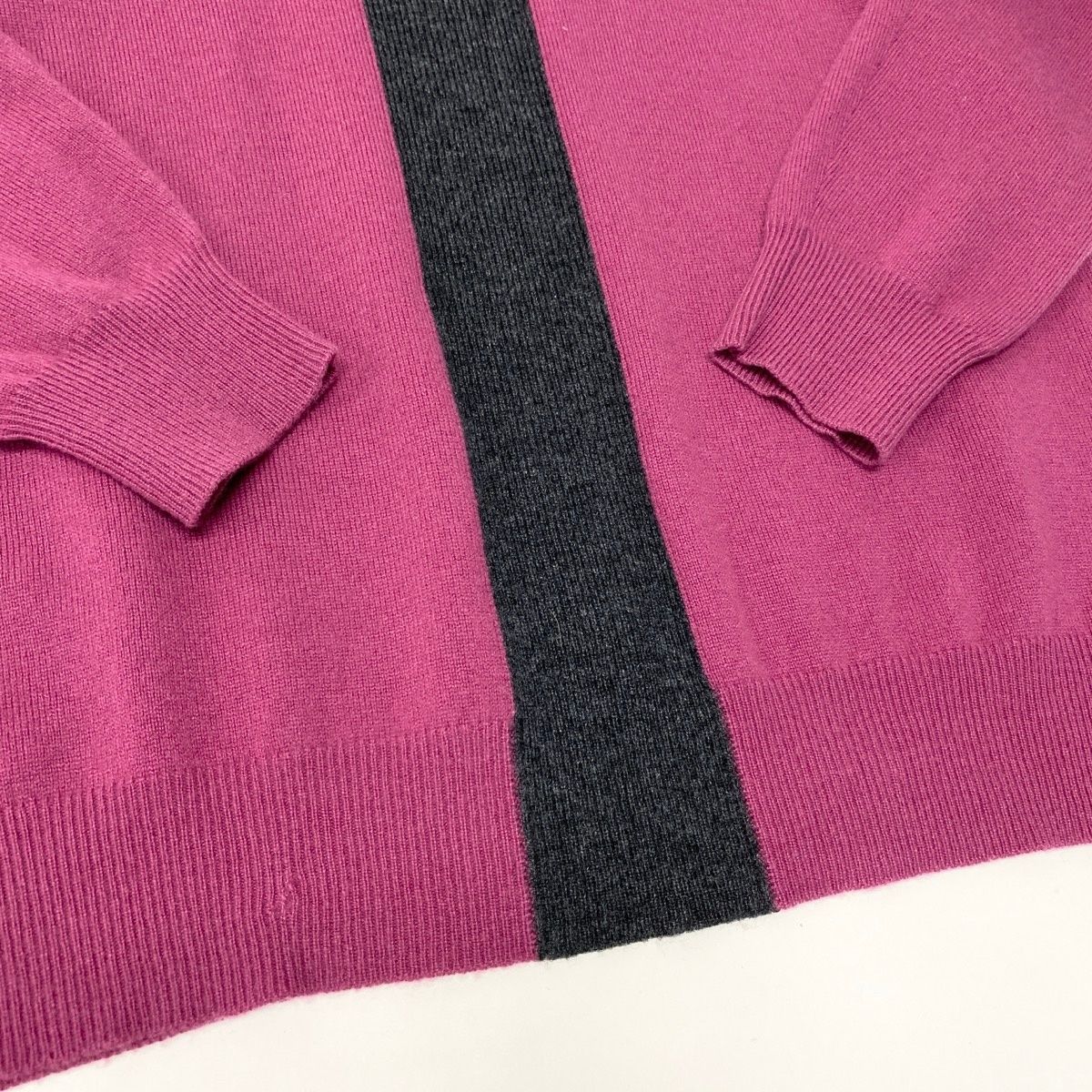 Hermes Turtleneck Knit Sweater Bicolor S Purple Gray Cashmere — view 5