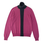 Hermes Turtleneck Knit Sweater Bicolor S Purple Gray Cashmere — view 2