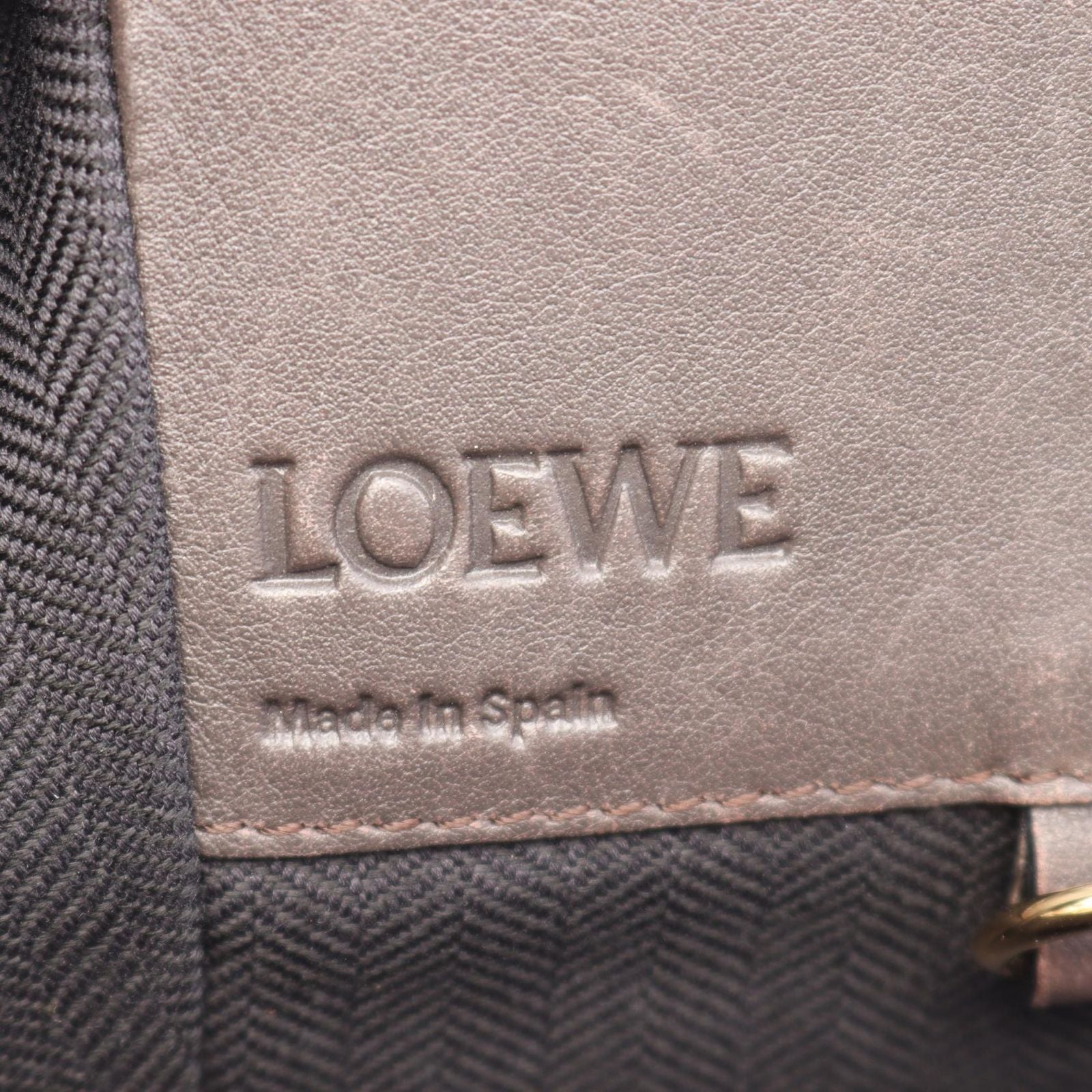 Loewe Handbag Hammock Small 2-Way Gray Ju Mocha Leather