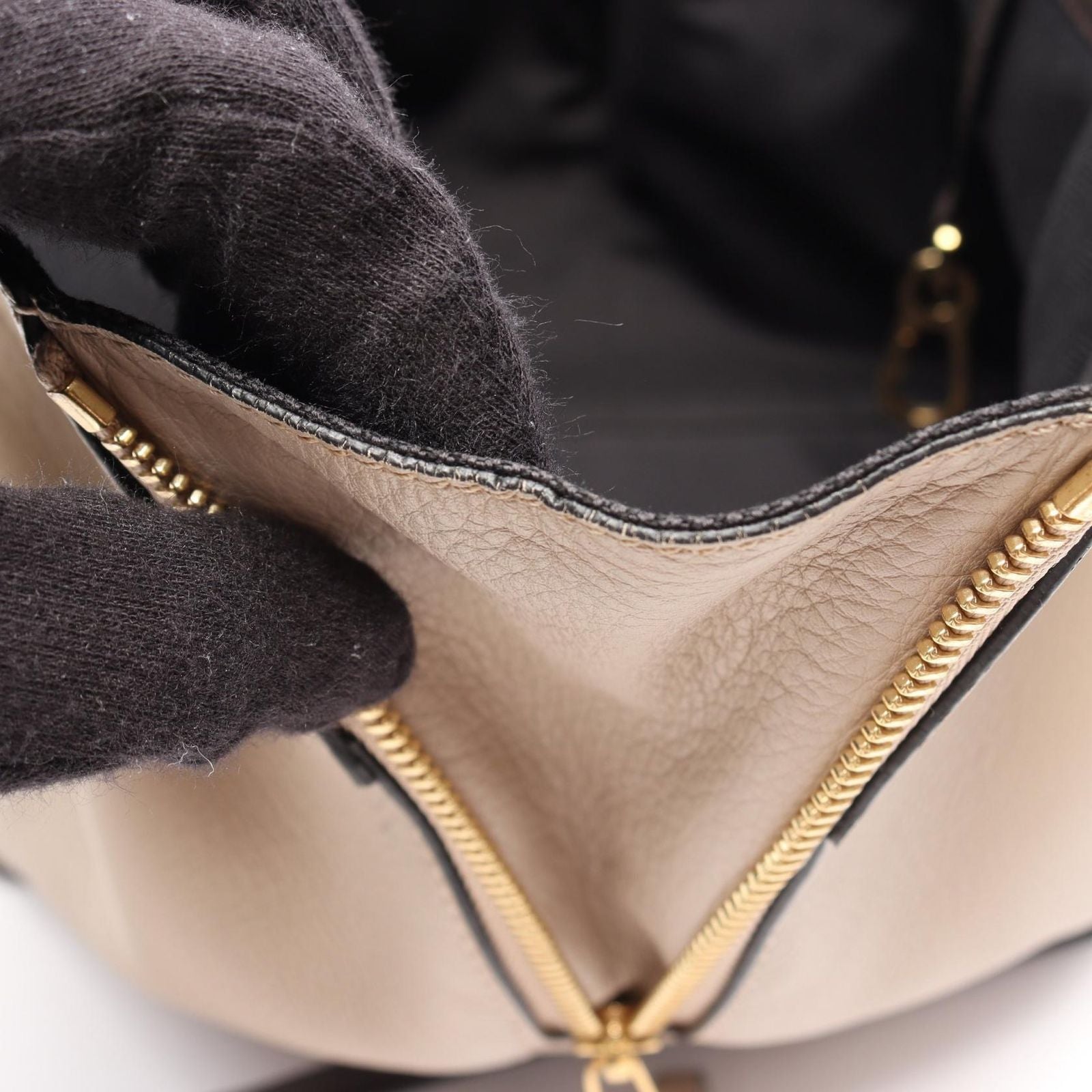 Loewe Handbag Hammock Small 2-Way Gray Ju Mocha Leather