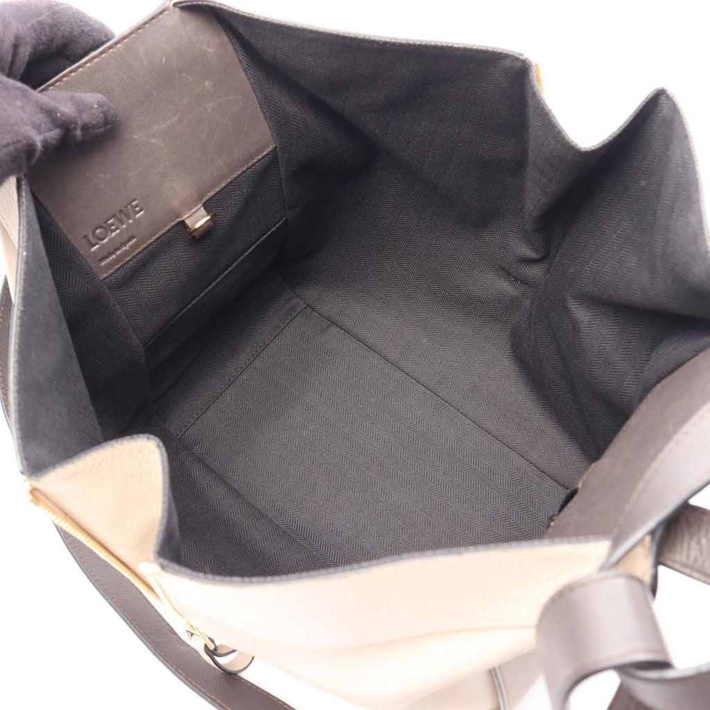 Loewe Handbag Hammock Small 2-Way Gray Ju Mocha Leather