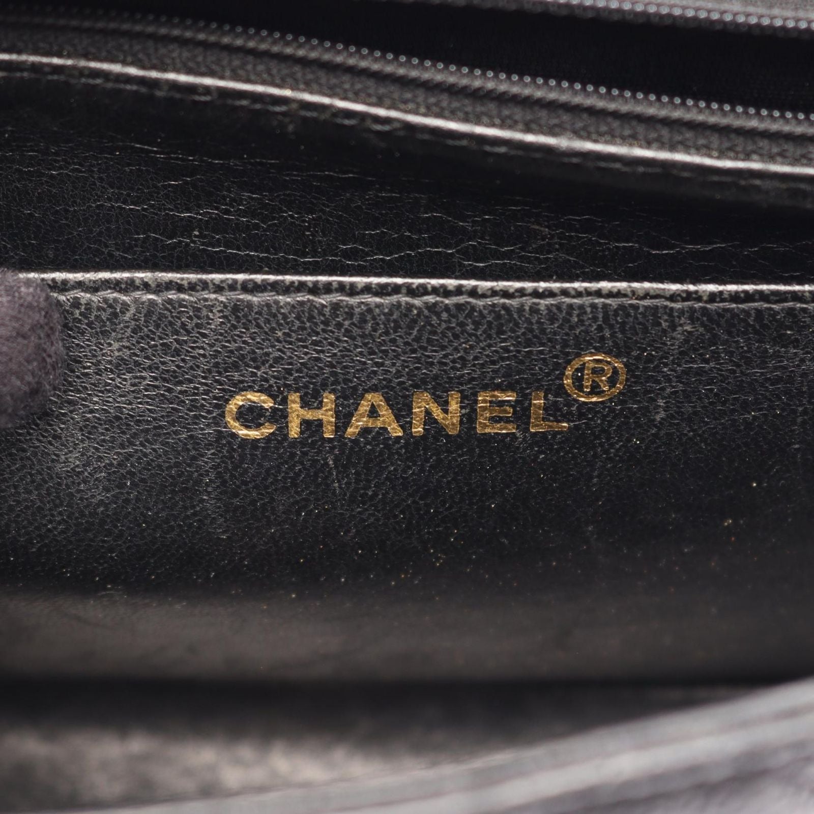 Chanel Shoulder Bag Quilted Diana Flap Black Caviar Leather Chain