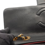 Chanel Shoulder Bag Maxi Quilted 34 Black Lambskin Chain