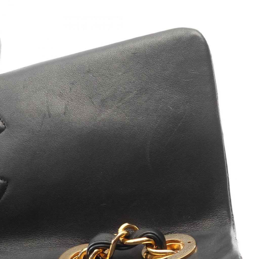 Chanel Shoulder Bag Maxi Quilted 34 Black Lambskin Chain