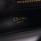 Celine Shoulder Bag Triomphe Black Leather
