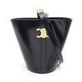 Celine Shoulder Bag Triomphe Black Leather
