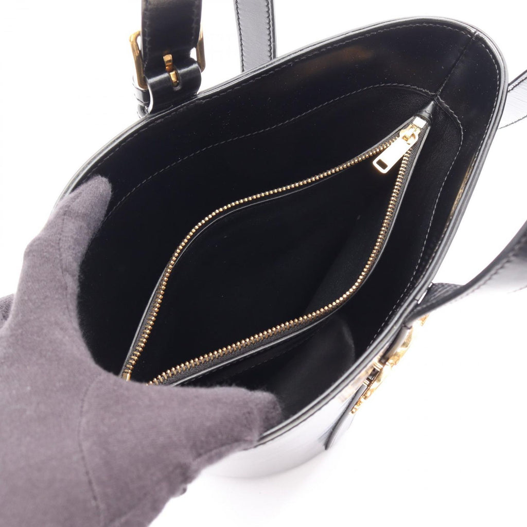 Celine Shoulder Bag Triomphe Black Leather