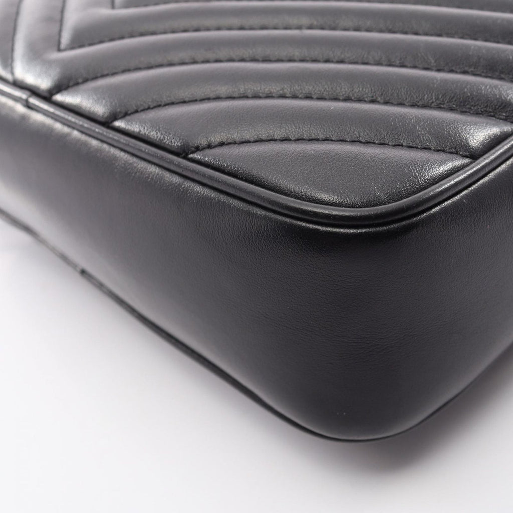 Saint Laurent Paris Shoulder Bag Lou Monogram Black Leather