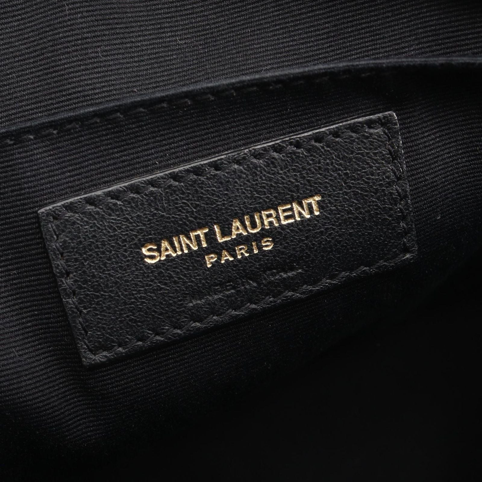 Saint Laurent Paris Shoulder Bag Lou Monogram Black Leather