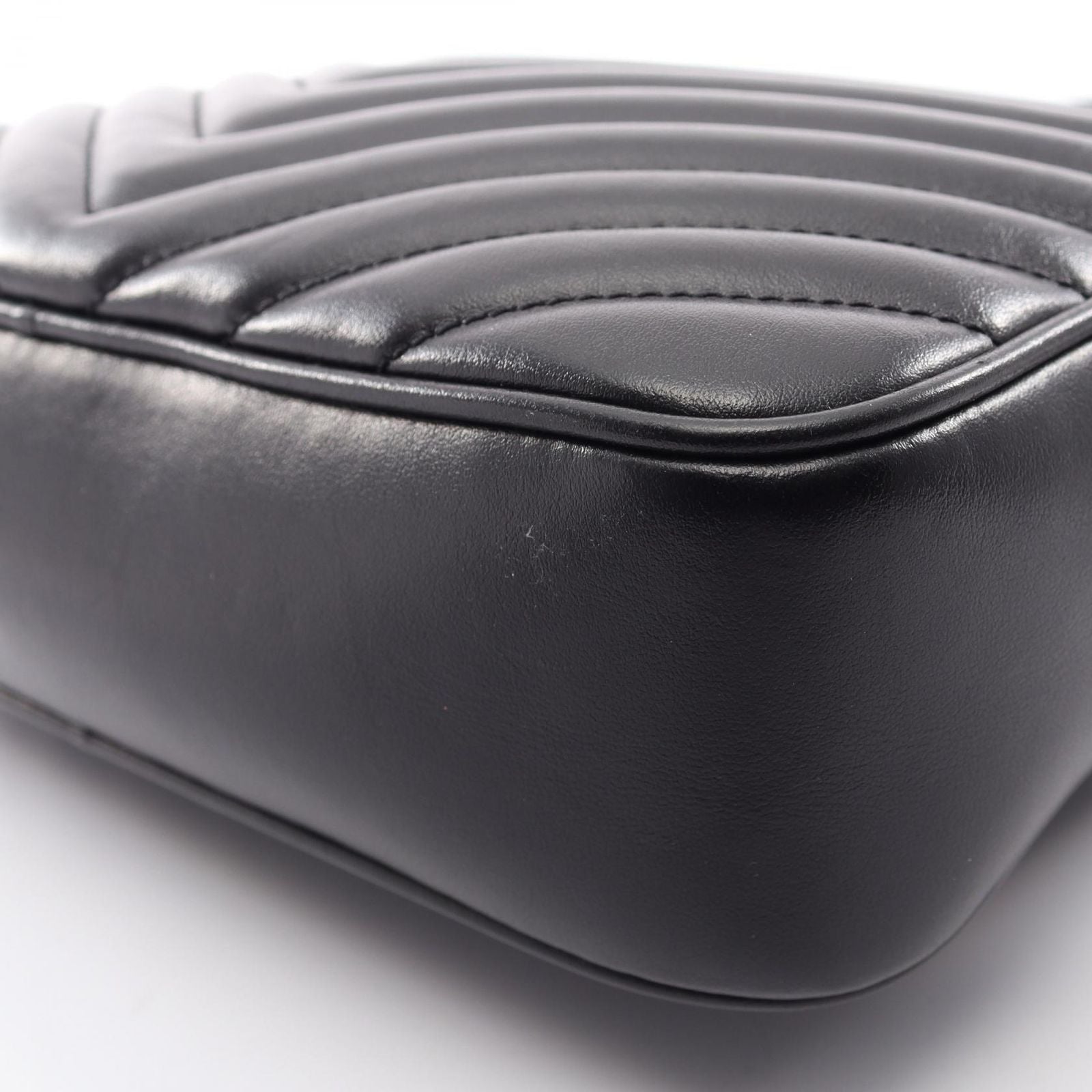 Saint Laurent Paris Shoulder Bag Lou Monogram Black Leather