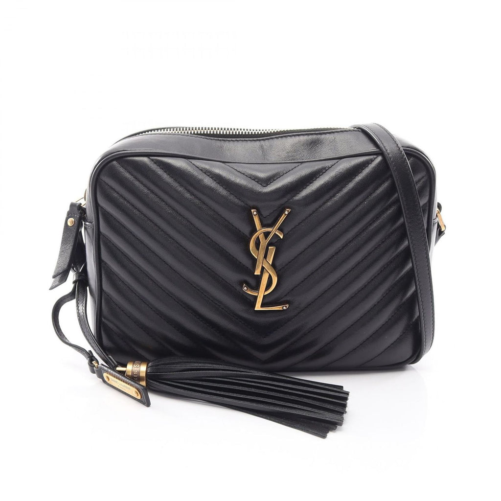 Saint Laurent Paris Shoulder Bag Lou Monogram Black Leather