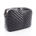 Saint Laurent Paris Shoulder Bag Lou Monogram Black Leather