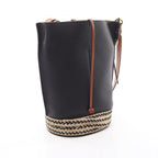 Loewe Shoulder Bag Gate Bucket Black Natural Leather