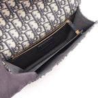 Dior Shoulder Bag 30 Montaigne Oblique Navy Canvas Leather