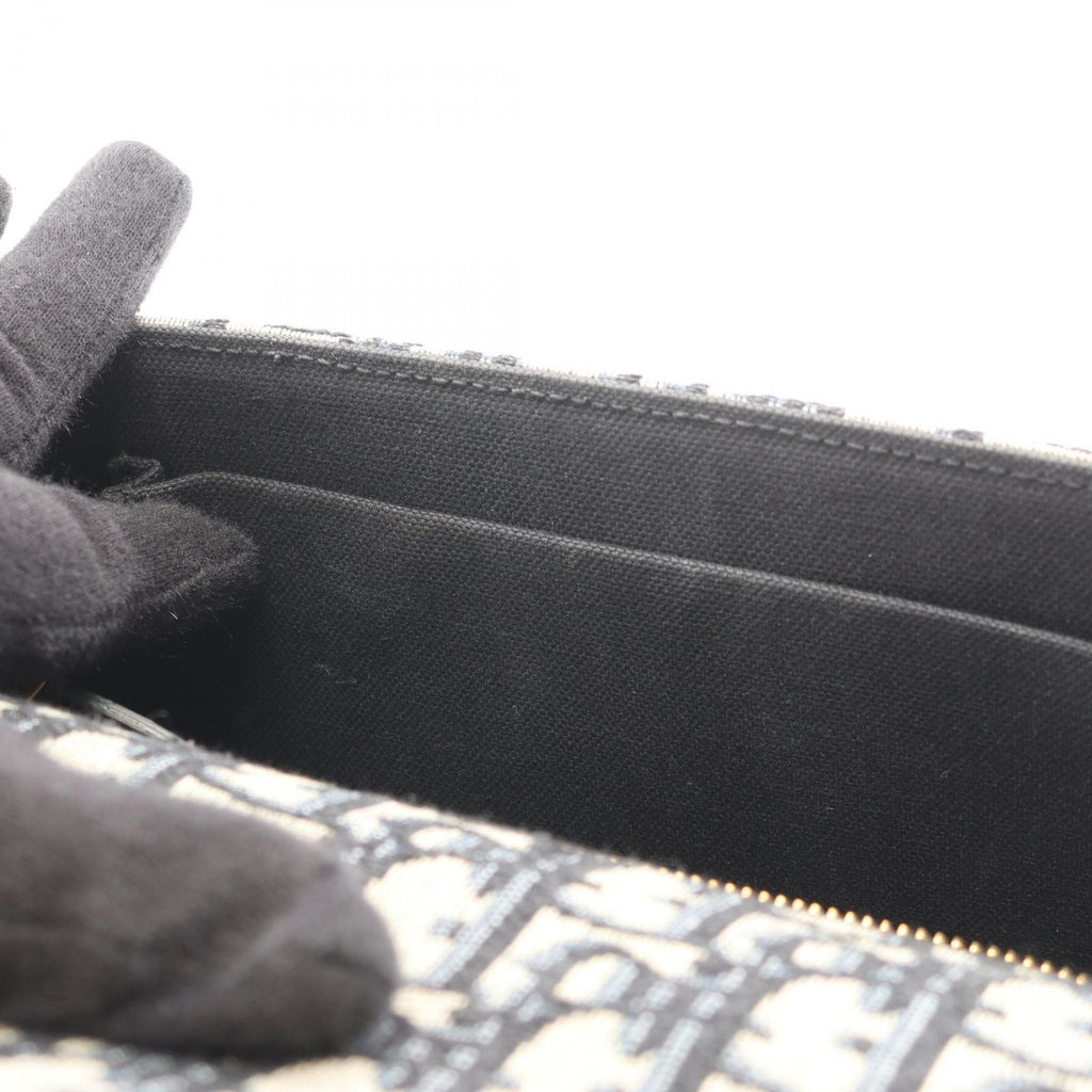 Dior Shoulder Bag 30 Montaigne Oblique Jacquard Navy Canvas Leather