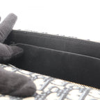 Dior Shoulder Bag 30 Montaigne Oblique Jacquard Navy Canvas Leather