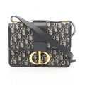Dior Shoulder Bag 30 Montaigne Oblique Jacquard Navy Canvas Leather