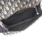 Dior Shoulder Bag 30 Montaigne Oblique Jacquard Navy Canvas Leather