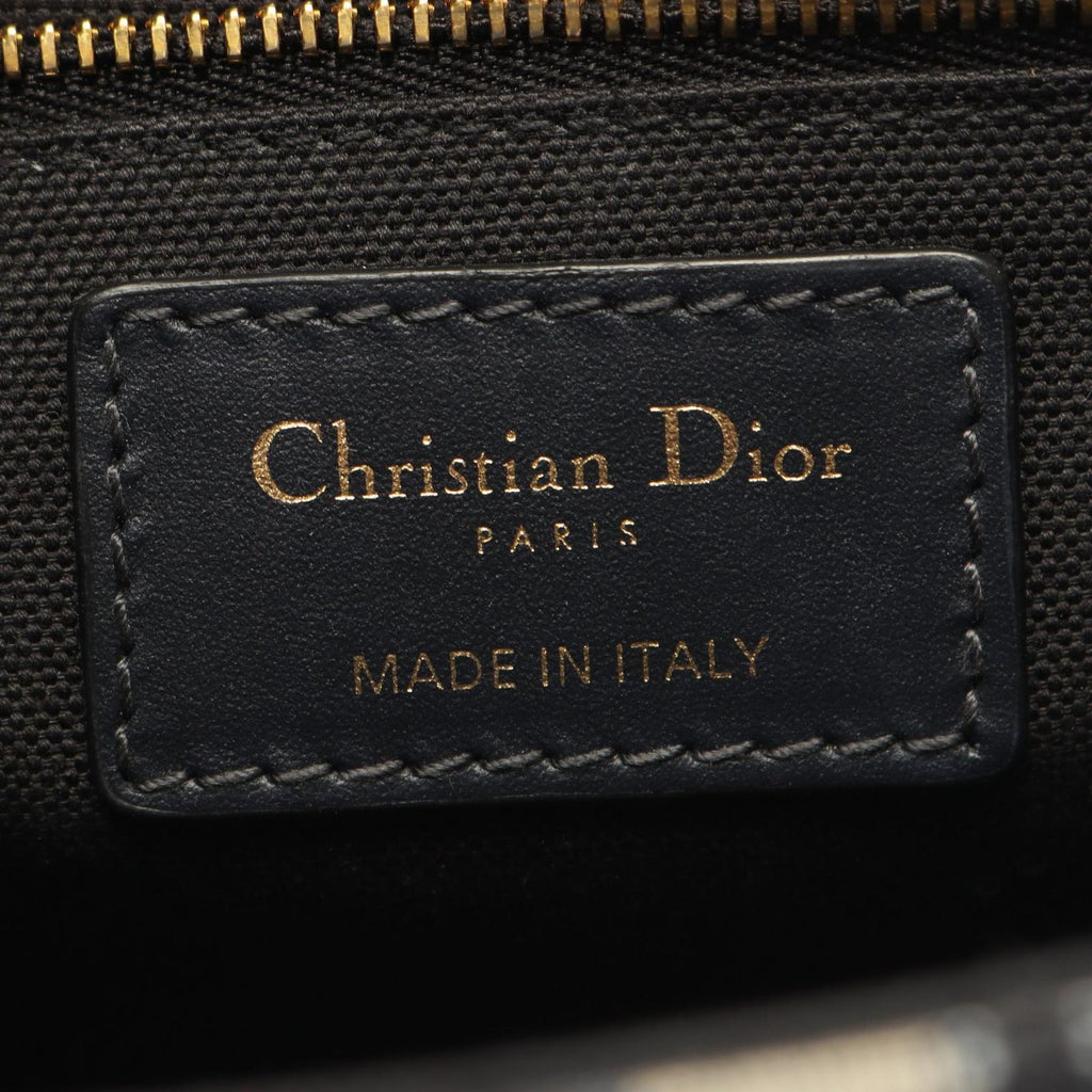 Dior Shoulder Bag 30 Montaigne Oblique Jacquard Navy Canvas Leather