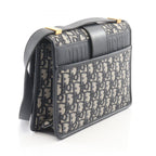 Dior Shoulder Bag 30 Montaigne Oblique Jacquard Navy Canvas Leather