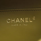 Chanel Shoulder Bag Quilted Mini Bow 2-Way Khaki Lambskin Wood Handle