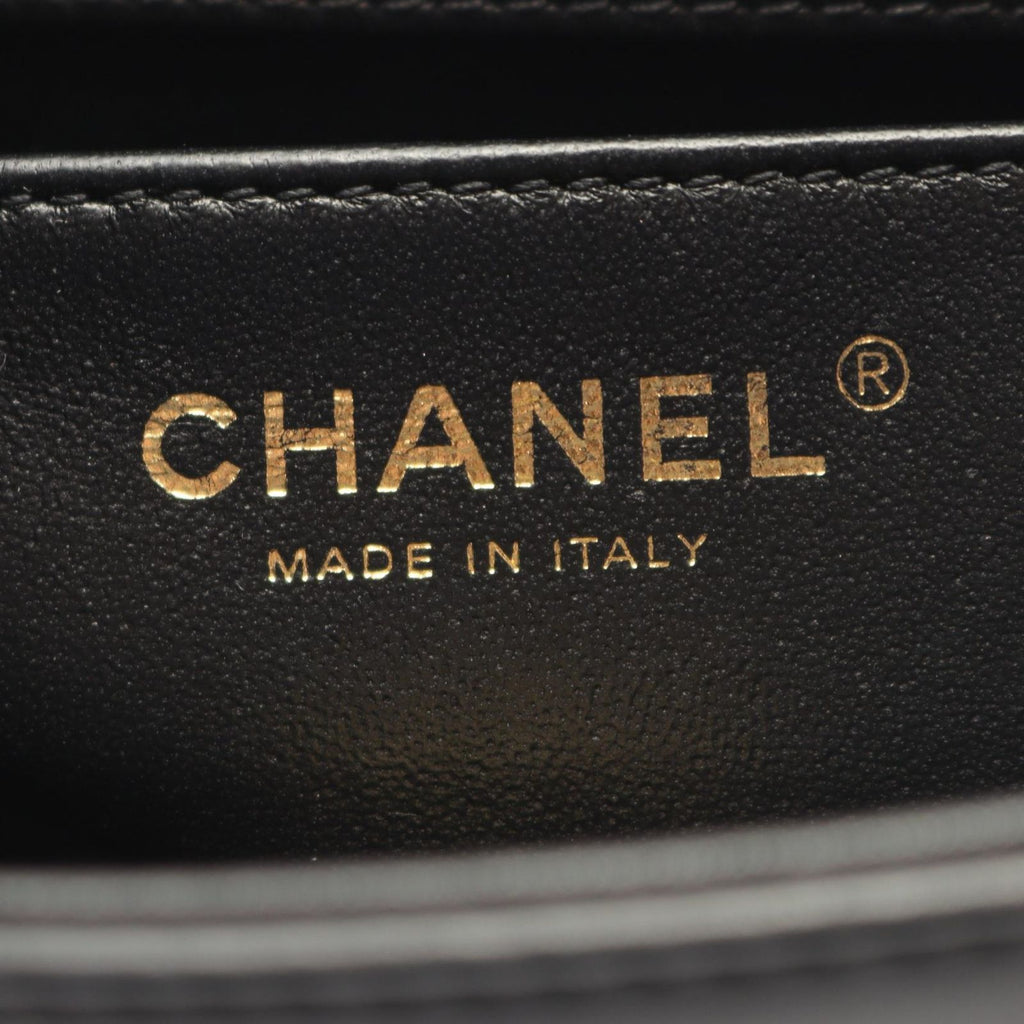 Chanel Shoulder Bag Boy Small Black Lambskin Chain