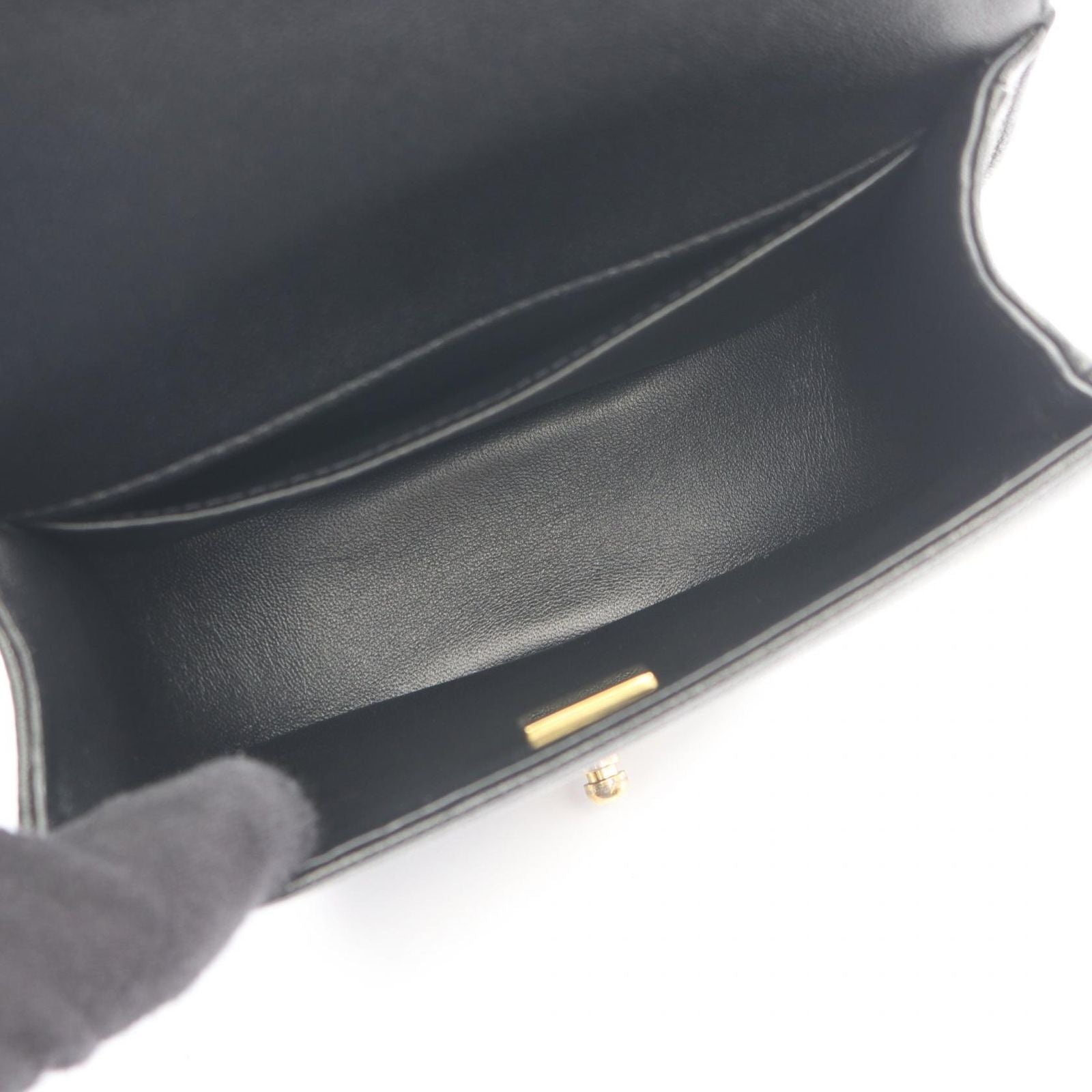 Chanel Shoulder Bag Boy Small Black Caviar Leather Chain
