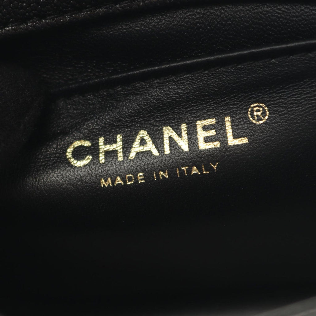 Chanel Shoulder Bag Boy Small Black Caviar Leather Chain