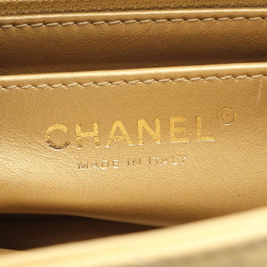 Chanel Shoulder Bag Mini Quilted Yellow Lambskin Chain