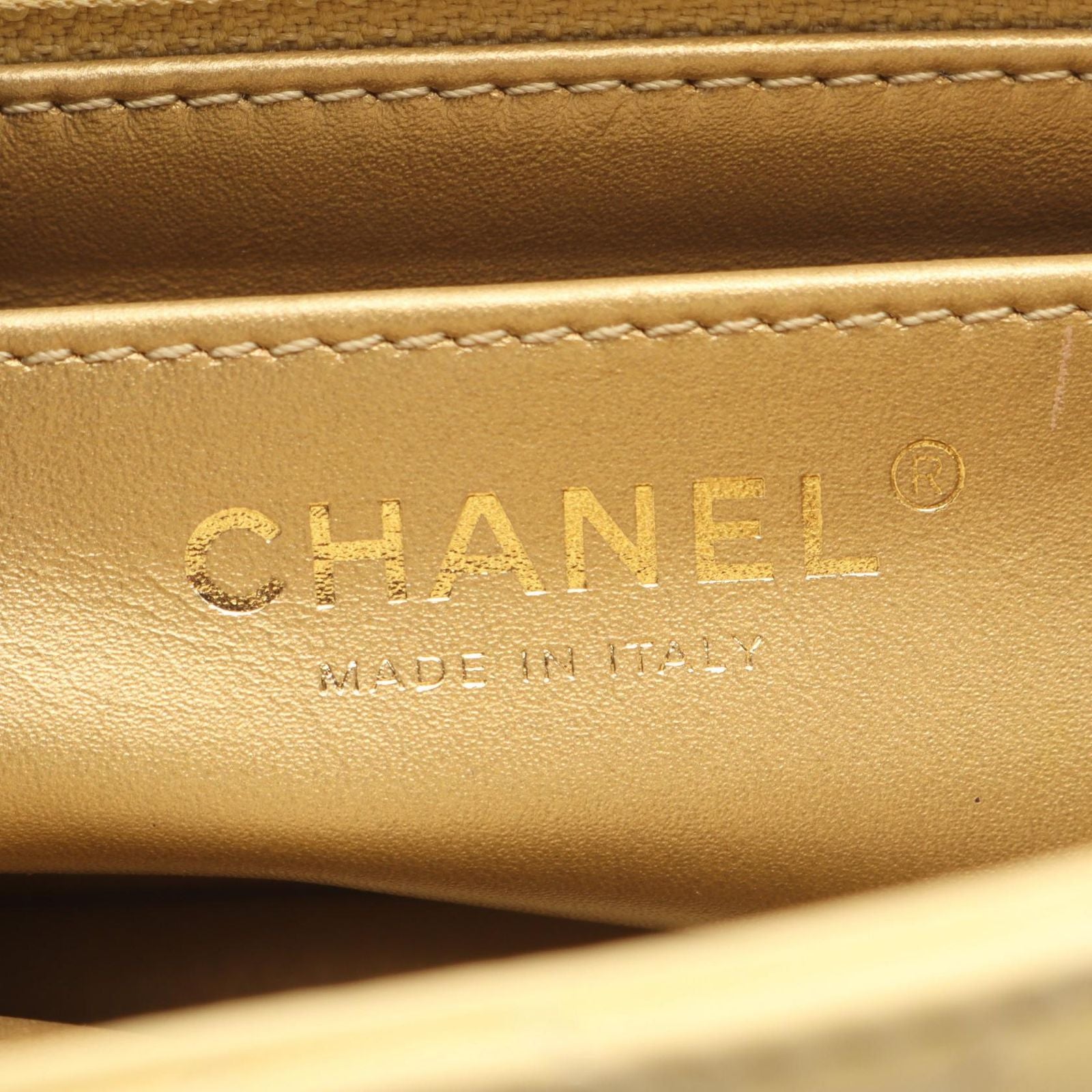 Chanel Shoulder Bag Mini Quilted Yellow Lambskin Chain
