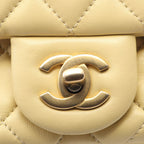 Chanel Shoulder Bag Mini Quilted Yellow Lambskin Chain