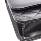 Chanel Shoulder Bag Quilted Small Flap Black Leather Chain