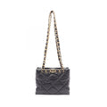 Chanel Tote Bag Quilted Small Shopping Black Lambskin