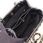 Chanel Tote Bag Quilted Small Shopping Black Lambskin