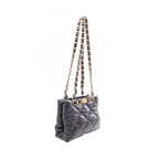 Chanel Tote Bag Quilted Small Shopping Black Lambskin