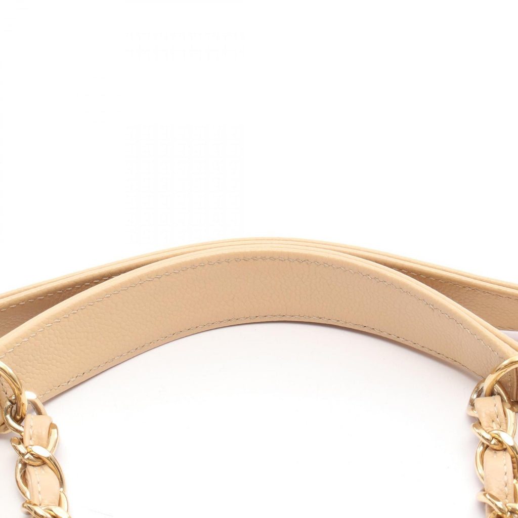 Chanel Tote Bag Quilted Grand Shopping GST Beige Caviar Leather GST Chain